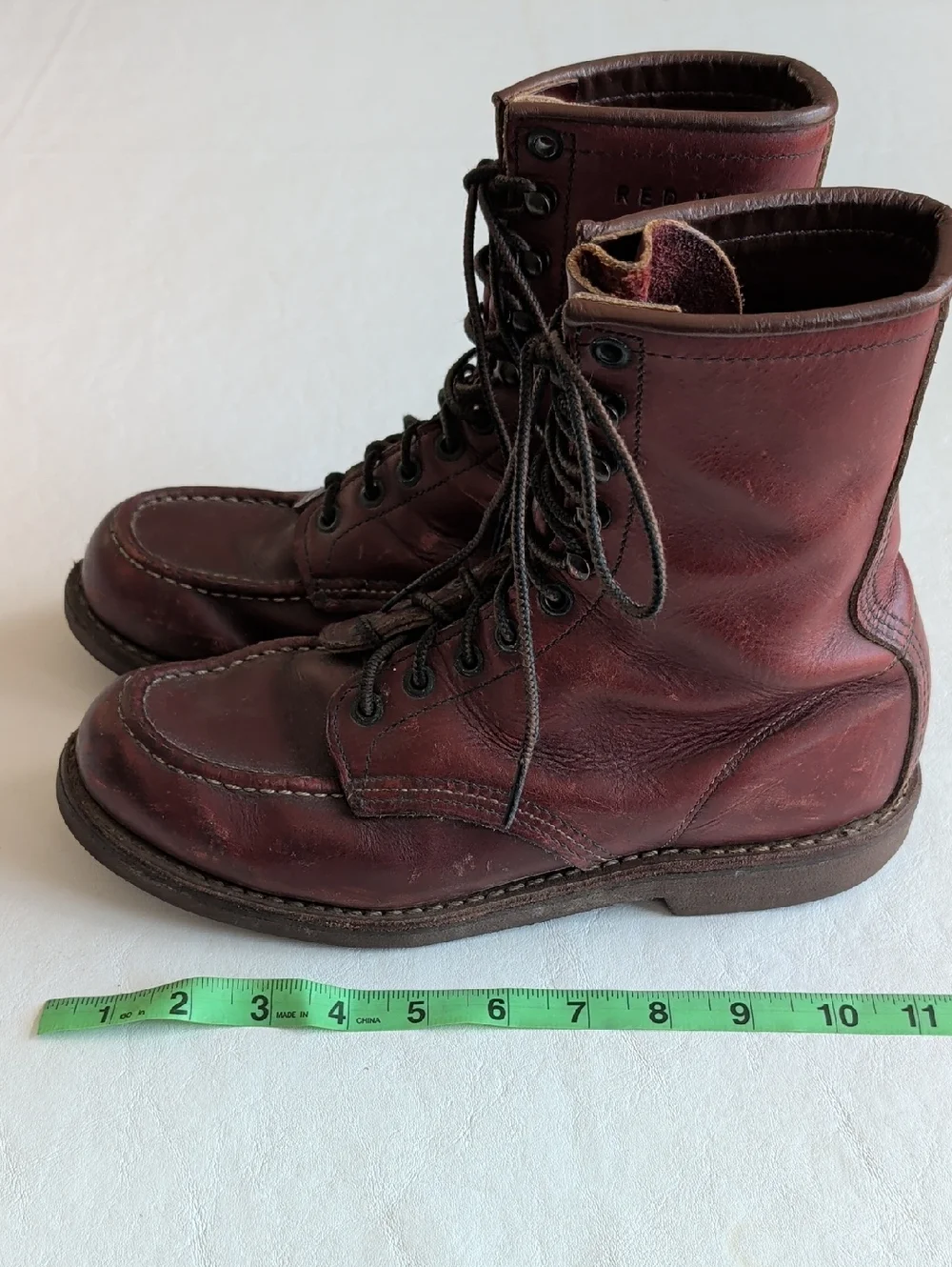 Vintage Red Wing Maroon Leather Lace Up 214 Work Boots 7 D